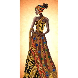 "Яблочный Спас" Набор для вышивания бисером "Африканские леди 3" 20*37 см